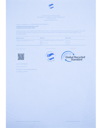 GRS CERTIFICATE